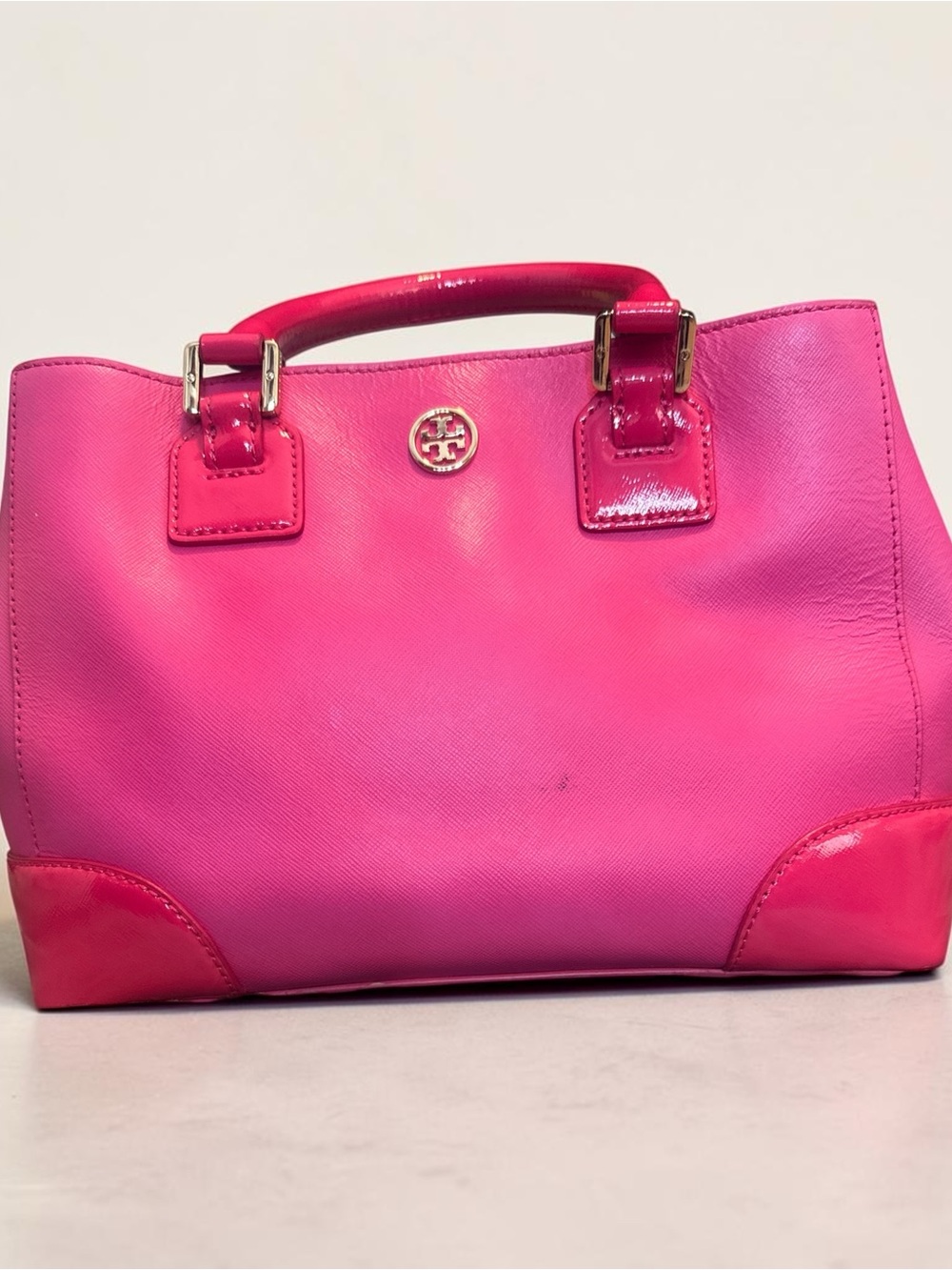 Tory Burch Hot Pink Leather Top-Handle Satchel